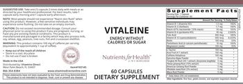 Nutrients For Health Vitaleine - supplement