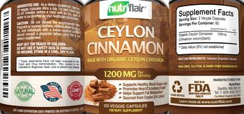 NutriFlair Ceylon Cinnamon 1200 mg - supplement