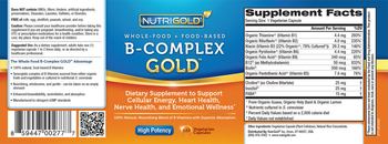 NutriGold B-Complex Gold - supplement to support cellular energy heart health nerve health and emotional wellness