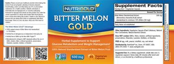 NutriGold Bitter Melon Gold 500 mg - supplement