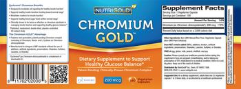 NutriGold Chromium Gold 200 mcg - supplement to support healthy glucose balance