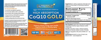 NutriGold CoQ10 Gold 100 mg - supplement