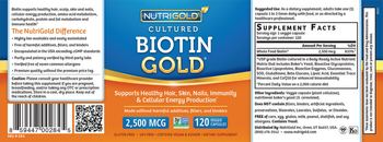 NutriGold Cultured Biotin Gold 2,500 mcg - supplement