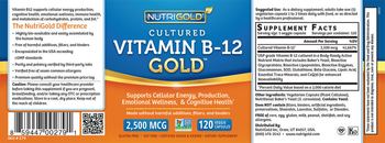 NutriGold Cultured Vitamin B-12 Gold 2,500 mcg - supplement