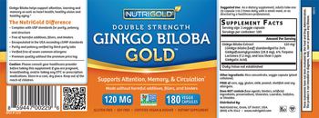 NutriGold Double Strength Ginkgo Biloba Gold 120 mg - supplement