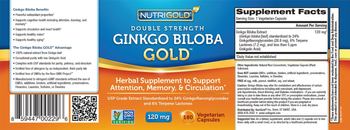 NutriGold Double Strength Ginkgo Biloba Gold 120 mg - supplement