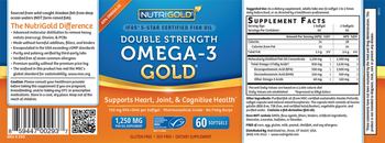 NutriGold Double Strength Omega-3 Gold 1,250 mg - supplement