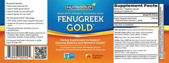 NutriGold Fenugreek Gold - herbal supplement to support glucose balance and womens health