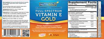 NutriGold Full-Spectrum Vitamin E Gold - supplement to support heart function and healthy aging