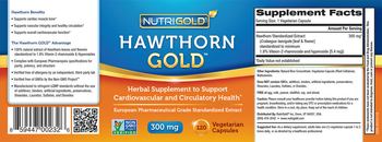 NutriGold Hawthorne Gold 300 mg - herbal supplement to support cardiovascular and circulatory health