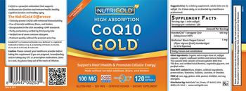 NutriGold High Absorption CoQ10 Gold 100 mg - supplement