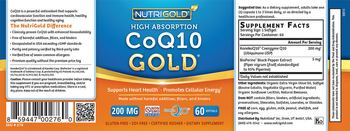 NutriGold High Absorption CoQ10 Gold 200 mg - supplement