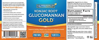 NutriGold Konjac Root Glucomannan Gold 700 mg - supplement