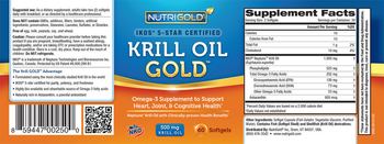 NutriGold Krill Oil Gold 500 mg - omega3 supplement to support heart joint cognitive health