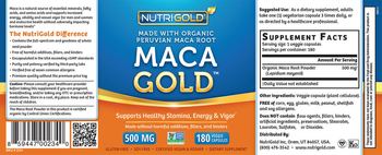 NutriGold Maca Gold 500 mg - supplement
