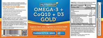 NutriGold Omega-3 + CoQ10 + D3 Gold - supplement