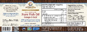 NutriGold Pure Fish Oil Omega-3 Gold Fresh Lemon Flavor - fish oil supplement