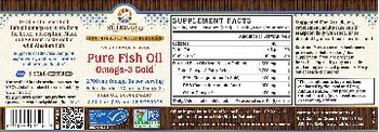 NutriGold Pure Fish Oil Omega-3 Gold Fresh Lemon Flavor - fish oil supplement