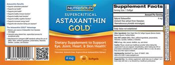 NutriGold Supercritical Astaxanthin Gold 4 mg - supplement to support eye joint heart skin health