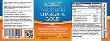 NutriGold Triglyceride Omega-3 Gold - fish oil supplement