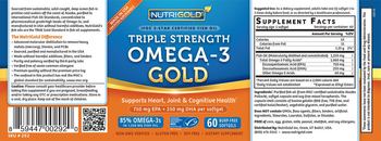 NutriGold Triple Strength Omega-3 Gold - supplement