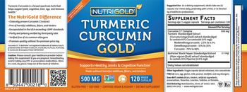 NutriGold Turmeric Curcumin Gold 500 mg - supplement