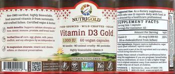 NutriGold Vitamin D3 Gold 1,000 IU - supplement