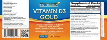 NutriGold Vitamin D3 Gold 5,000 IU - vitamin supplement