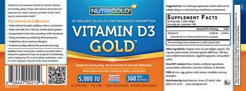 NutriGold Vitamin D3 Gold 5,000 IU - supplement
