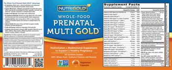 NutriGold Whole-Food Prenatal Multi Gold - multivitamin mineral supplement