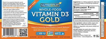 NutriGold Whole-Food Vitamin D3 Gold 2,500 IU - supplement