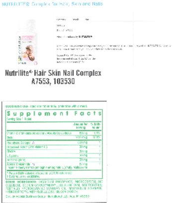 Nutrilite Complex For Hair, Skin, & Nails - supplement