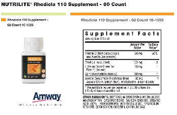 Nutrilite Rhodiola 110 - supplement