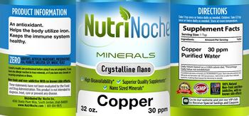 NutriNoche Copper 30 PPM - supplement