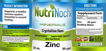 NutriNoche Zinc 30 PPM - supplement