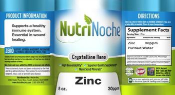 NutriNoche Zinc 30 PPM - supplement