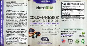 NutriRise Cold-Pressed Black Seed Oil 1000 mg - supplement