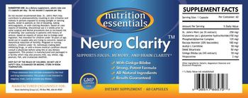 Nutrition Essentials Neuro Clarity - supplement