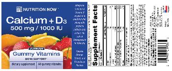 Nutrition Now Calcium + D3 500 mg/1000 IU - supplement
