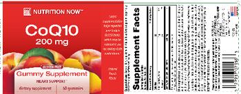 Nutrition Now CoQ10 200 mg Natural Peach Flavor - supplement