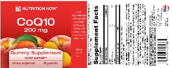 Nutrition Now CoQ10 200 mg Natural Peach Flavor - gummy supplement