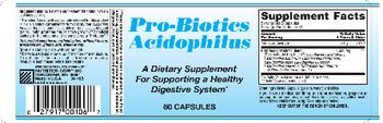 Nutrition Now Pro-Biotics Acidophilus - supplement for supporting a healthy digestive system