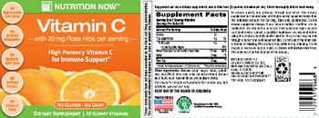Nutrition Now Vitamin C With 20 mg Rose Hips Orange - supplement