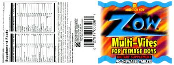 Nutrition Now Zow Multi-Vites For Teenage Boys - supplement