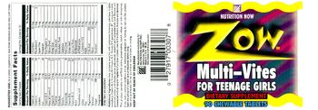 Nutrition Now Zow Multi-Vites For Teenage Girls - supplement