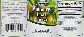 Nutritional Concepts Mulberry Leaf 1,000 mg - supplement