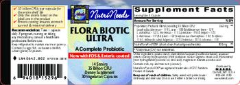 Nutritional Ecological Environmental Delivery System N.E.E.D.S NutriNeeds Flora Biotic Ultra - supplement