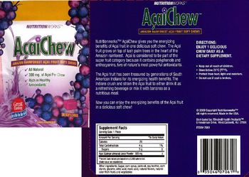 NutritionWorks AcaiChew - supplement