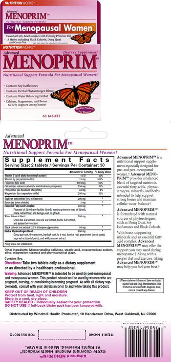 NutritionWorks Advanced Menoprim - 