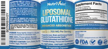 NutriVein Liposomal Glutathione - all natural supplement